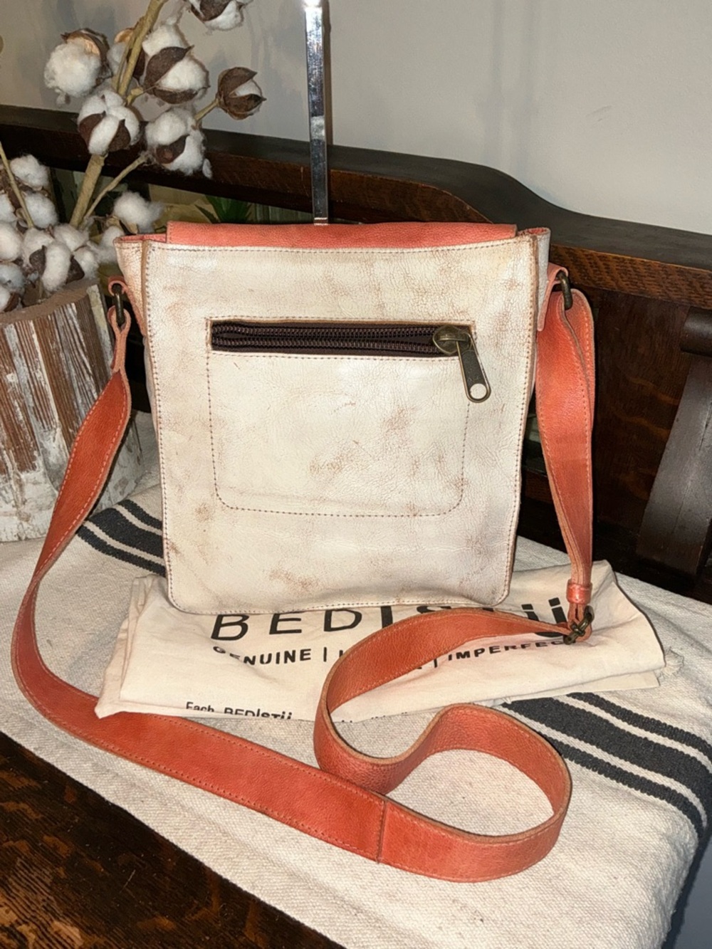 NWOT Bed Stu Leather Venice Beach Crossbody Bag Blush Pink Nectar Lux MSRP $240 - Picture 2 of 12